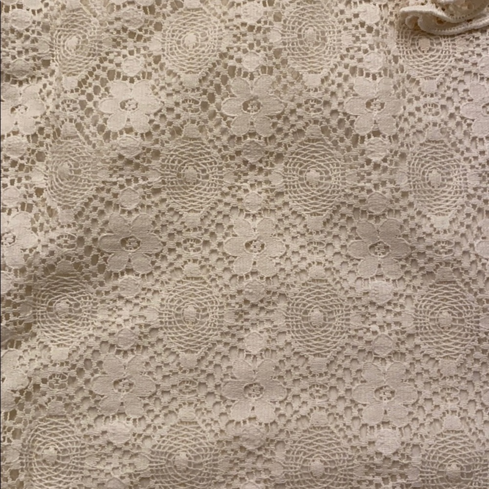 CHAPS Denim Lace Front Ruffle Sleeveless Top - Picture 3 of 6